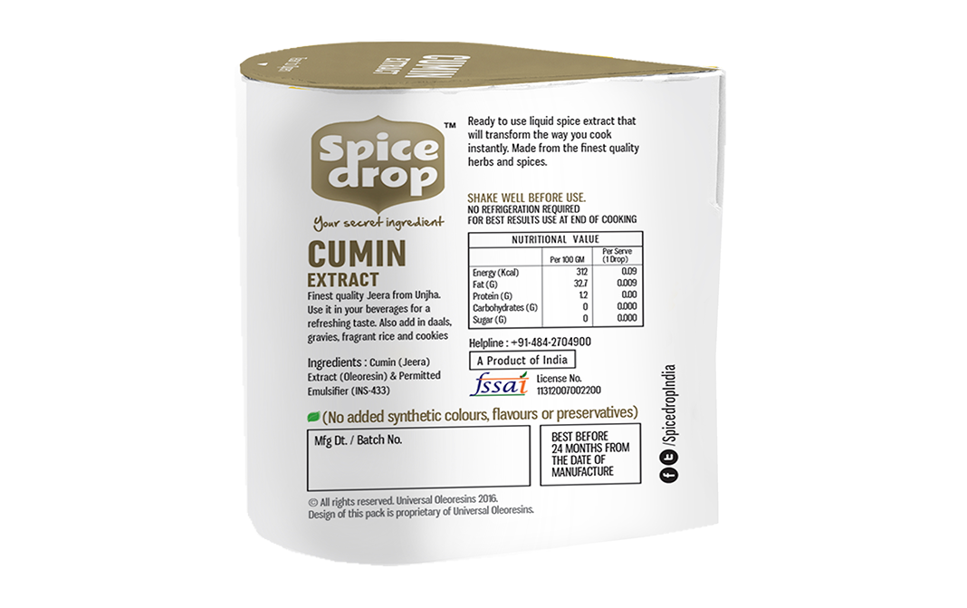 Spice Drop Cumin Extract    Pack  5 millilitre